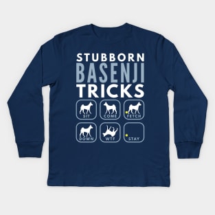 Stubborn African Barkless Dog Tricks - Dog Training Kids Long Sleeve T-Shirt